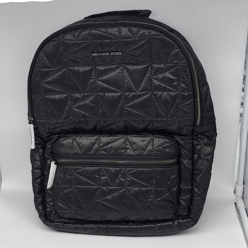 Michael Kors Winnie Large Quilted Nylon Backpack Black